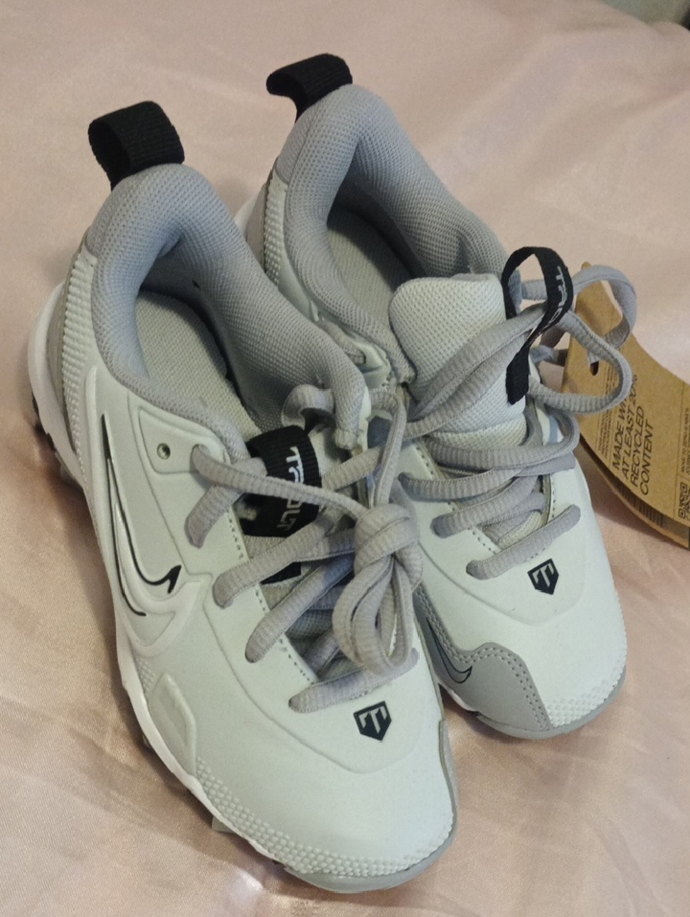 Nike Kids Light Gray and Black Sneakers